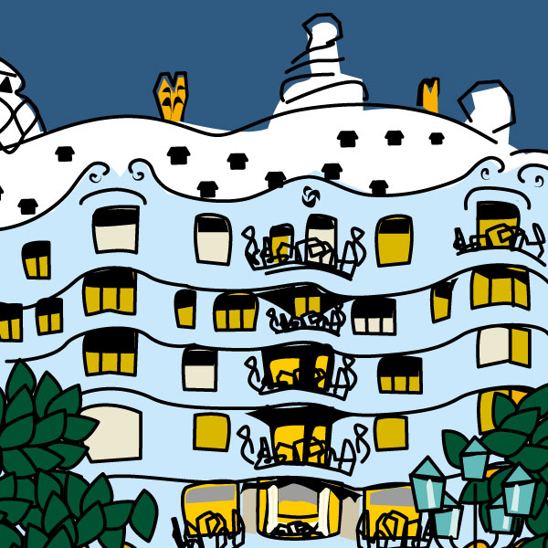 Casa Milá, dibujo de Montse Nogueera